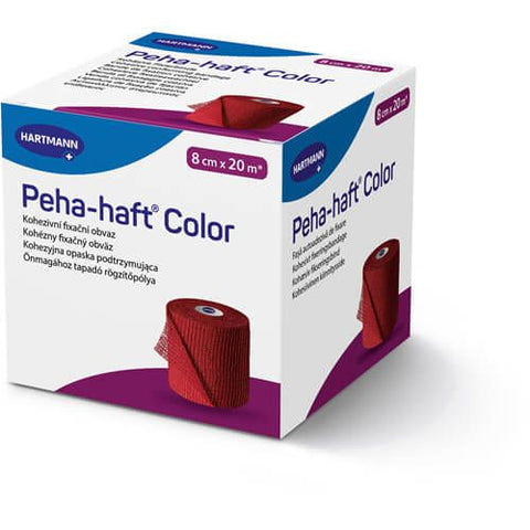 Peha-haft® Color sans latex bande de fixation 8 cm x 20 m rouge — 1 pièce