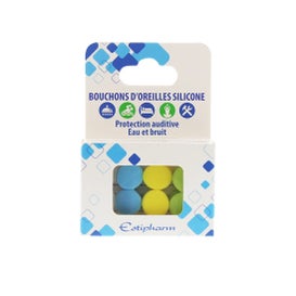 Estipharm Bouchons d'oreilles silicone (8 unités)