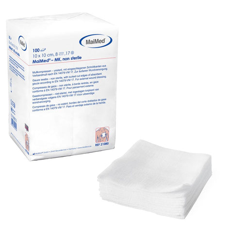 MaiMed® MK compresses de gaze 5 x 5 cm — 100 pièces