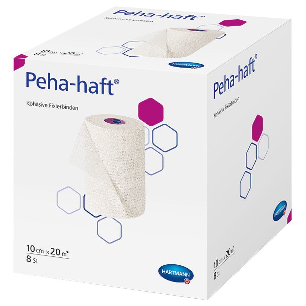 Peha-haft® bandage de fixation sans latex (10 cm x 20 m) — 8 pièces