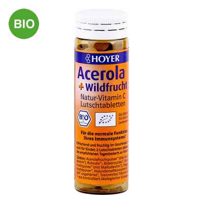 HOYER GmbH Acerola et fruits sauvages comprimés à sucer de vitamine C (60 pièces)