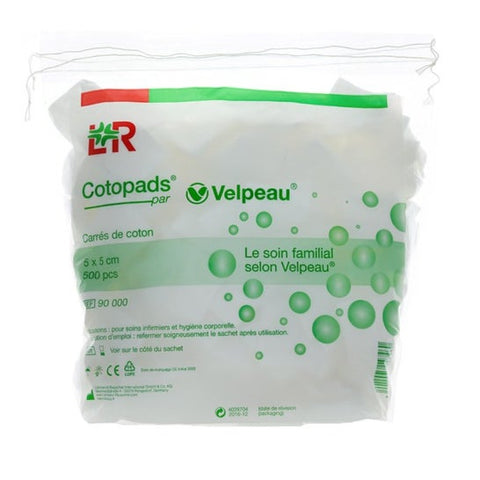 Lohmann & Rauscher Cotopads serviettes en coton (5 cm x 5 cm, 500 pièces)