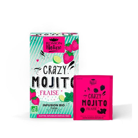 Romon Nature Crazy Mojito Fraise Infusion Bio (16 sachets)