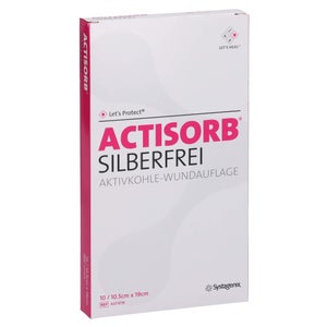 3M Actisorb Silberfrei pansement en charbon actif 10,5x19 cm (10 pièces)