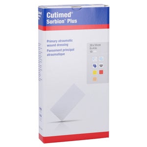 Cutimed Sorbion Plus pansement 10x20 cm (10 pièces)