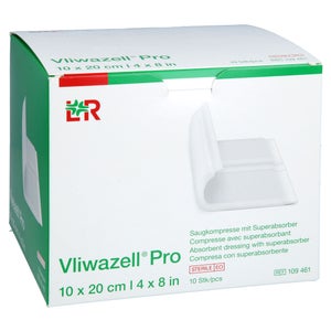 Vliwazell Pro compresse stérile superabsorbante (10x20 cm, 10 pièces)