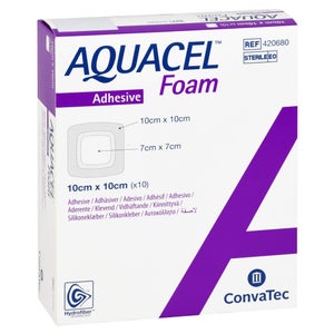 ConvaTec Aquacel Foam adhésif 10x10 cm (10 pansements)