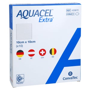 Aquacel Extra pansement 10x10 cm (10 pièces)
