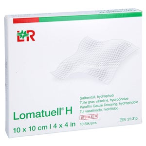 Lomatuell H tulle imprégné 10x10 cm stérile (10 pièces)
