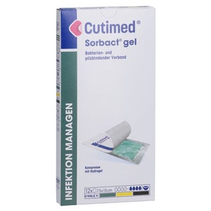 Cutimed Sorbact Gel compresses 7,5x15 cm (12 pièces)