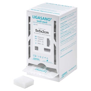 Ligasano blanc pansement 2x5x5 cm stérile Sp 15 pièces