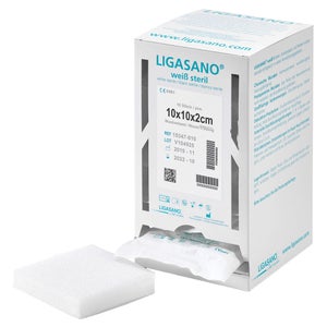 Ligasano blanc pansement 2x10x10 cm stérile (10 pièces)