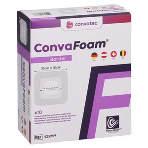 Convafoam Border pansement en mousse (10 x 10 cm, 10 pièces)