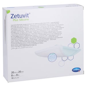 Zetuvit Plus Silicone stérile 20x20 cm (10 pièces)