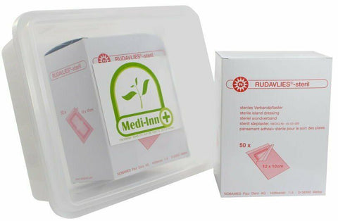 RUDAVLIES® voile adhésif stérile hypoallergénique (12 cm x 10 m, 50 pièces)