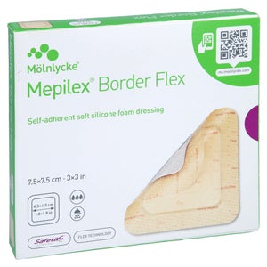 Mepilex Border Flex pansement en mousse adhésif 7,5x (5 pièces)