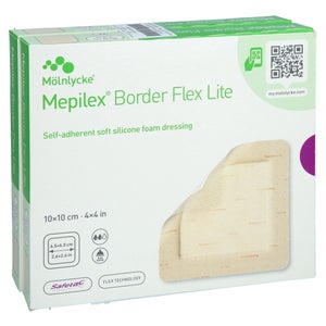 Mepilex Border Flex Lite pansement en mousse 10x10 cm (10 pièces)
