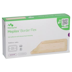 Mepilex Border Flex Pansement en mousse adhésif 10x2 (10 pièces)