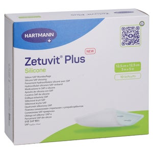Zetuvit Plus Silicone stérile 12,5x12,5 cm (10 pièces)