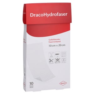 DracoHydrofaser pansement en fibres gélifiant 10x20 cm (10 pièces)