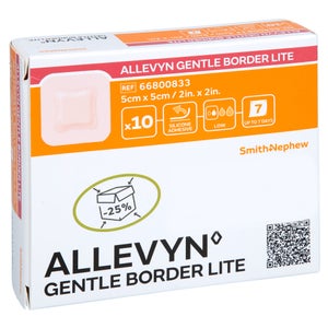 Allevyn Gentle Border Lite 5x5 cm pansement en mousse (10 pièces)