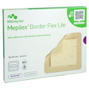 Mepilex Border Flex Lite pansement en mousse (15x15 cm, 5 pièces)