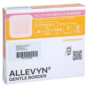 Allevyn Gentle Border pansement en mousse 7,5x7,5 cm (5 pièces)