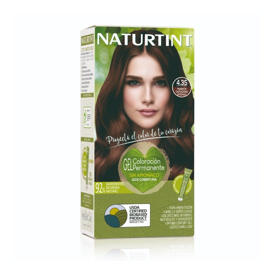 Naturtint teinture capillaire 4.35 Marron Capuchino Intenso (1 pièce)