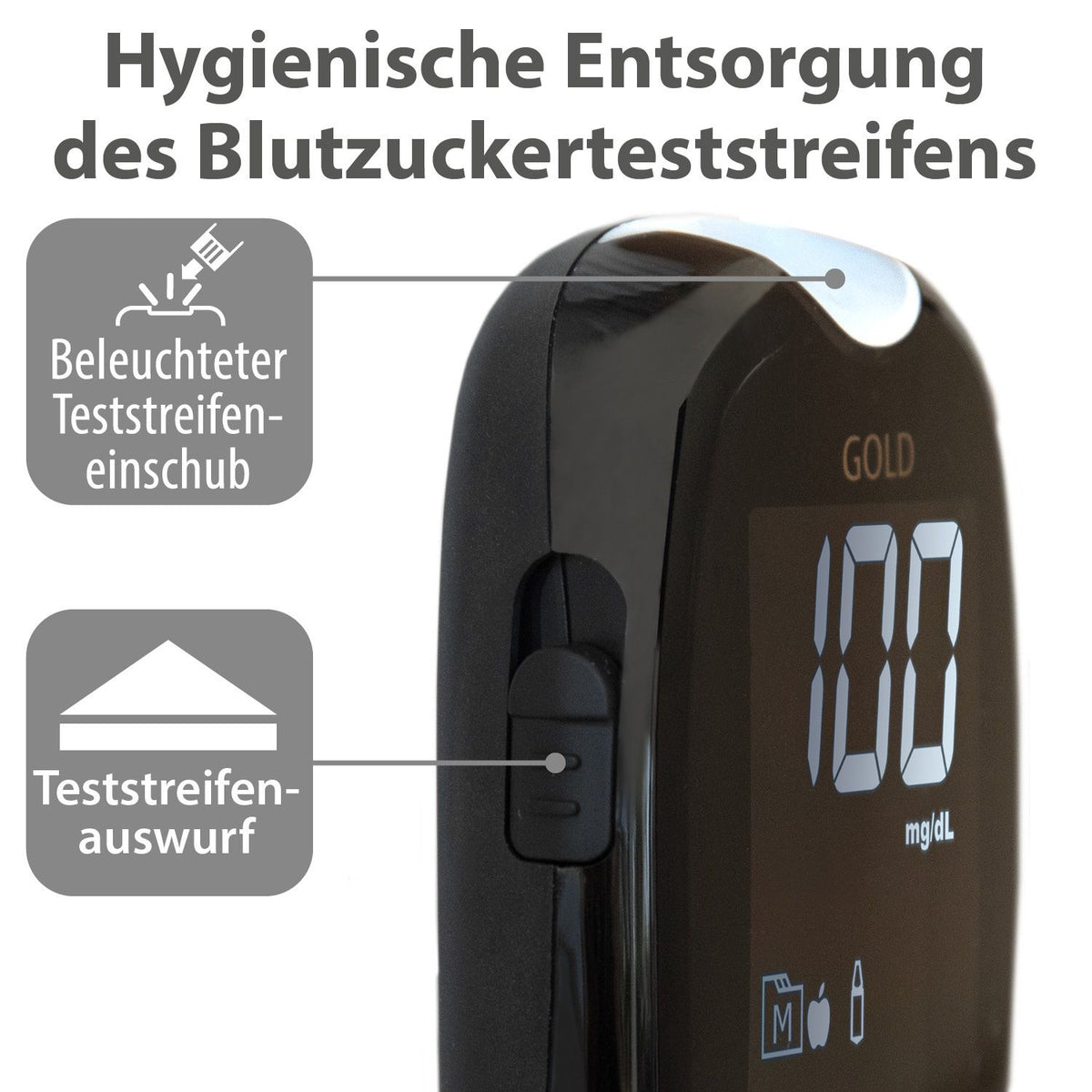 GlucoCheck GOLD mg/dl (1 pièce)