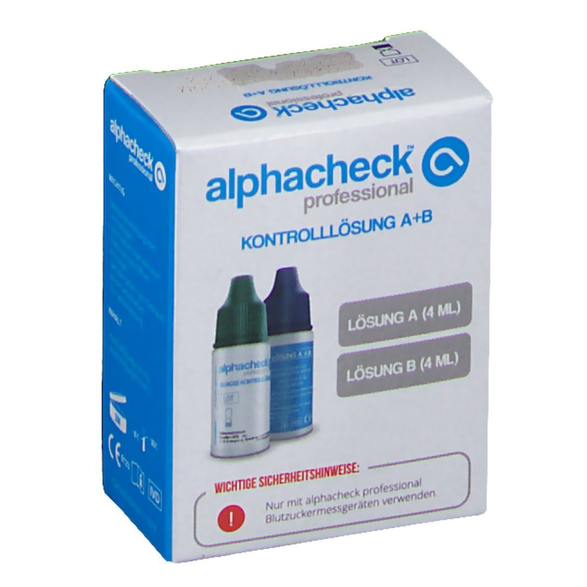 alphacheck professional solution de contrôle A + B (2x4 ml)