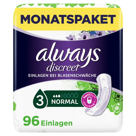 always - protections pour incontinence 'Discreet Normal' (96 pièces)