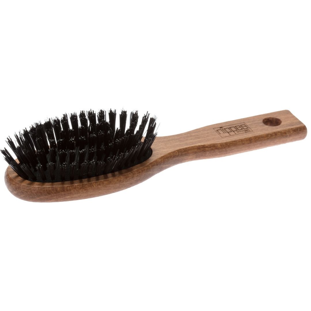 nippes Solingen brosse pneumatique petit ovale, mélange crin de cheval-nylon, hêtre brun