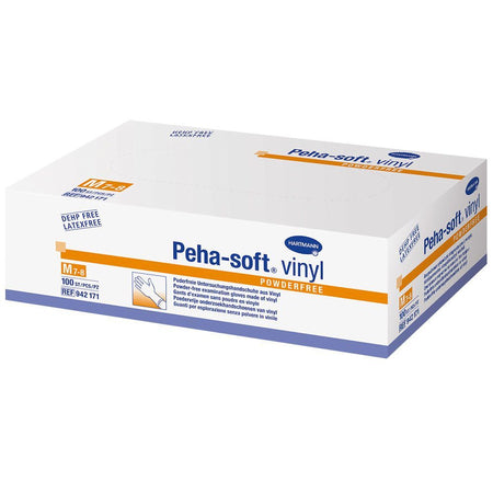 Peha-soft® gant d'examen en vinyle sans poudre Gr. M 7-8 (100 pièces)