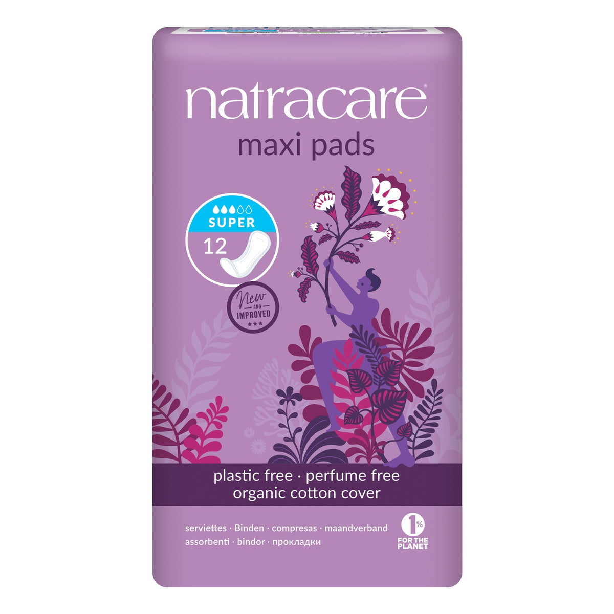 Natracare serviette hygiénique Super (12 pièces)