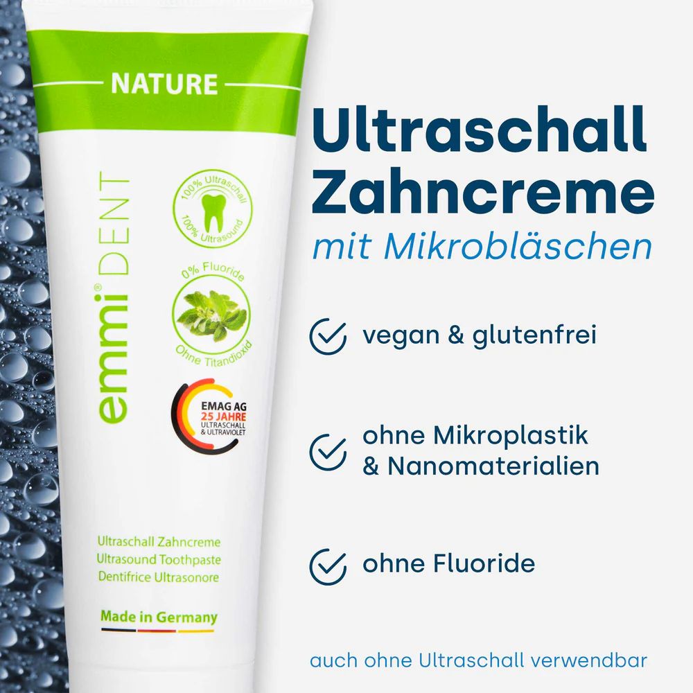 emmi-dent Nature pâte dentifrice sans fluor ni dioxyde de titane (75 ml)