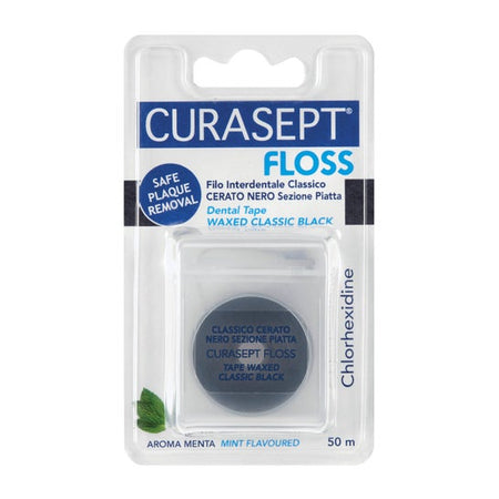 Curasept Floss fil dentaire noir ciré chlorhexidine (50 m, 1 unité)