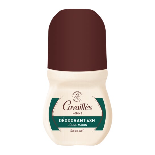Cavaillès Déodorant Anti-Transpirant Homme 48H Cèdre Roll-on 50 ml