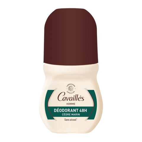 Cavaillès Déodorant Anti-Transpirant Homme 48H Cèdre Roll-on 50 ml