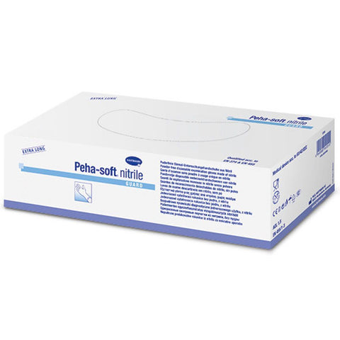 Peha-soft® nitrile guard gants d'examen sans poudre non stériles taille S 6-7 (100 pièces)