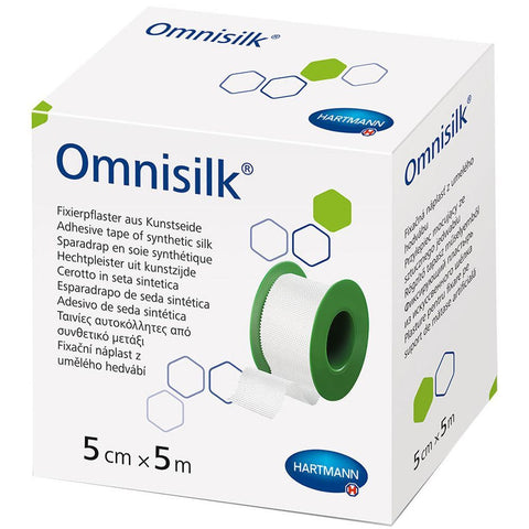 Omnisilk® sparadrap de fixation en soie artificielle (5 cm x 5 m, 1 pièce)