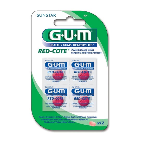 GUM Red-Cote 12 comprimés révélateurs dentaires