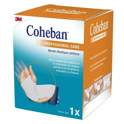 3M Coban White Cohesive Elastic Bandage 7cm x 3m