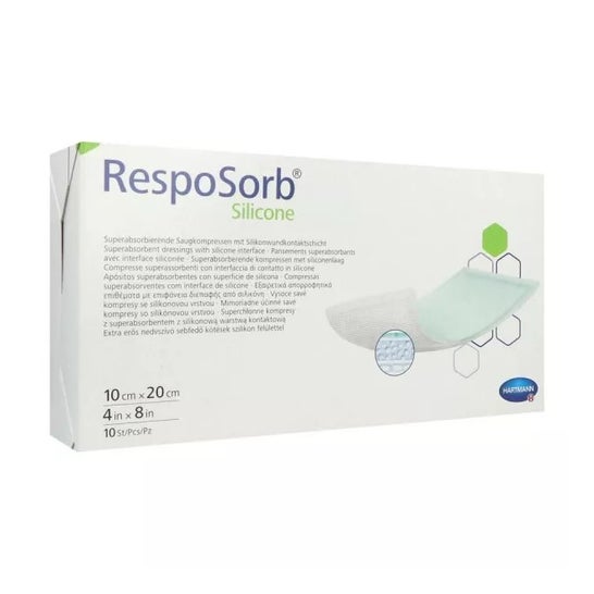 Resposorb Pansement silicone 10x20 cm (10 pièces)