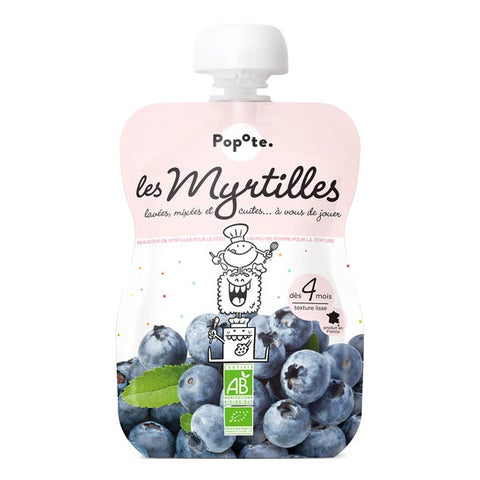 Popote Fruit Pouch Blueberry +4months Organic 120g