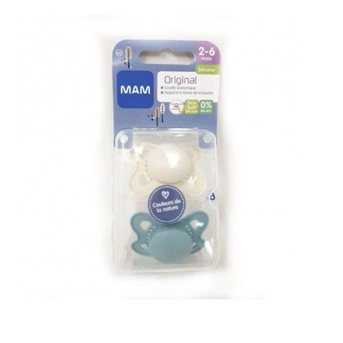 MAM Original Sucette Silicone 2-6M Nature 2 unités