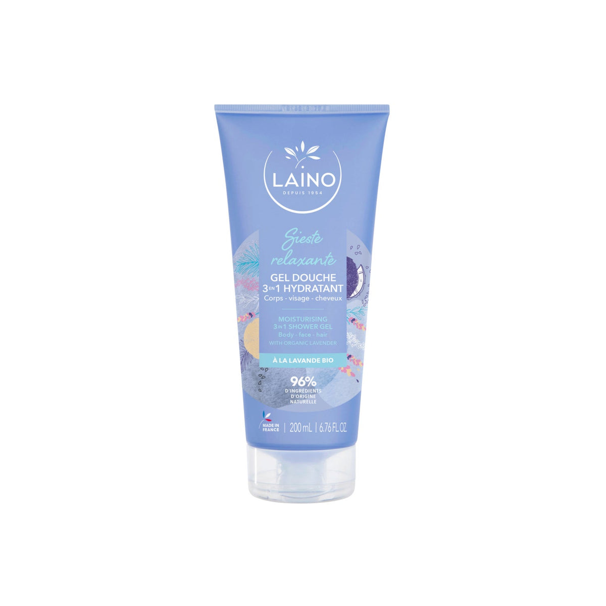 Laino Sieste Relaxante Gel Douche 3en1 Lavande Bio (200 ml)