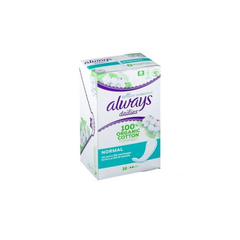 Always Dailies Cotton Protection Normal Panty Liners 38 units