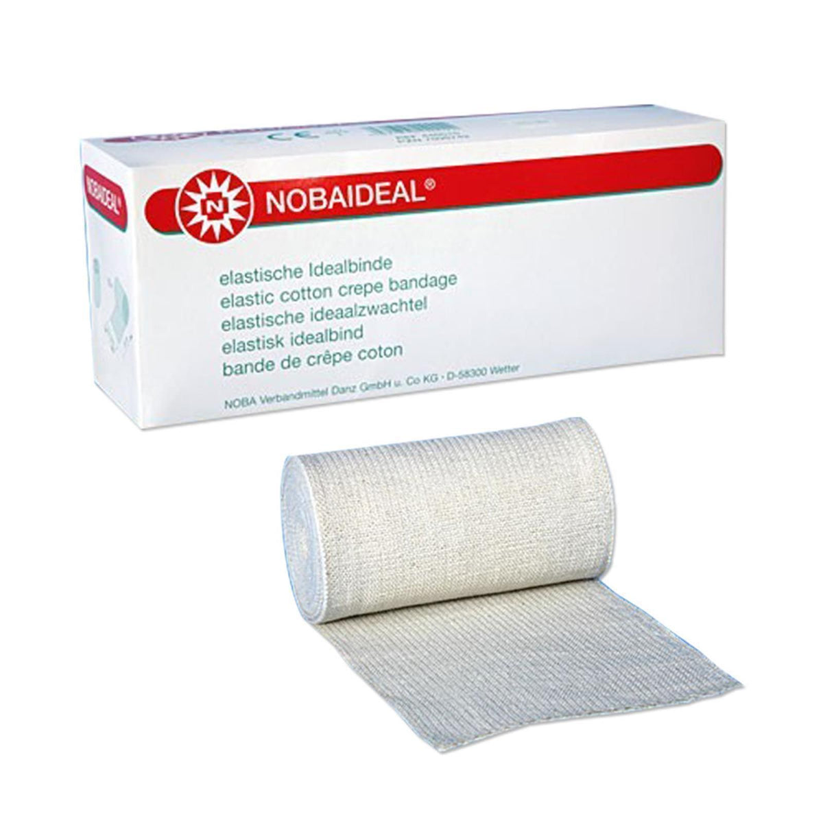 NOBA bande idéale élastique blanche (10 pièces) 5 m x 10 cm