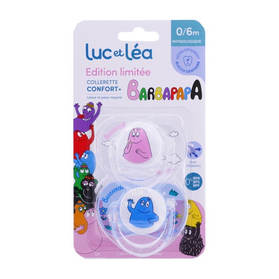 Luc et Léa Sucette Physiologique Barbapapa 0-6 Mois 2 Unités