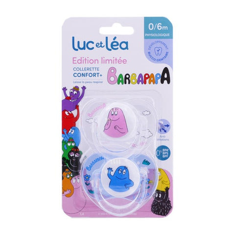 Luc et Léa Sucette Physiologique Barbapapa 0-6 Mois 2 Unités